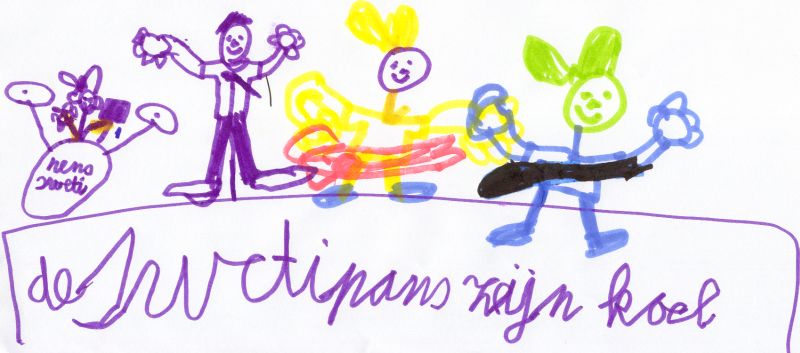 Sweaty Pants - Niek's artistic impression ... ' De Sweatipans zijn <em>koel</em> ' reclame,poster,tekening